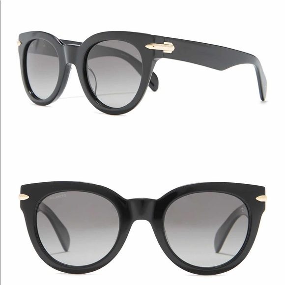 rag & bone Accessories - Rag & Bone 50 mm round sunglasses - BLK POLORIZED